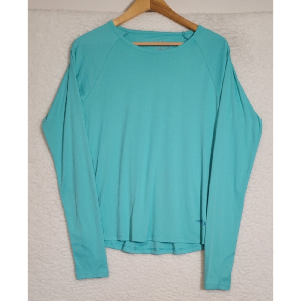 Reel Life Mangrove UV Long Sleeve T-Shirt Size Medium NWT New Green/Blue 0868